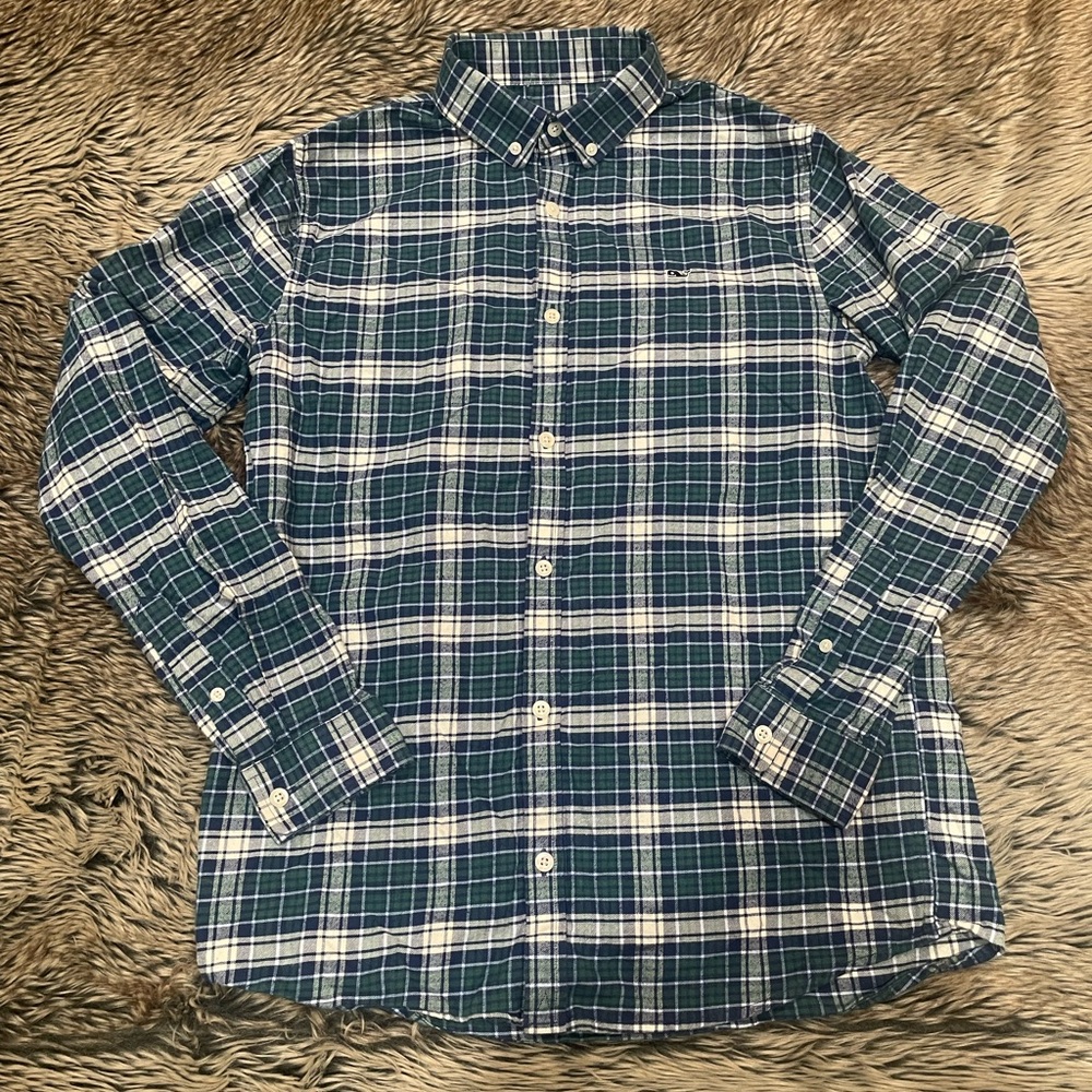 Vineyard Vines Tower Ridge Button Down Whale Shirt Charleston Holiday 2018 XL/18
